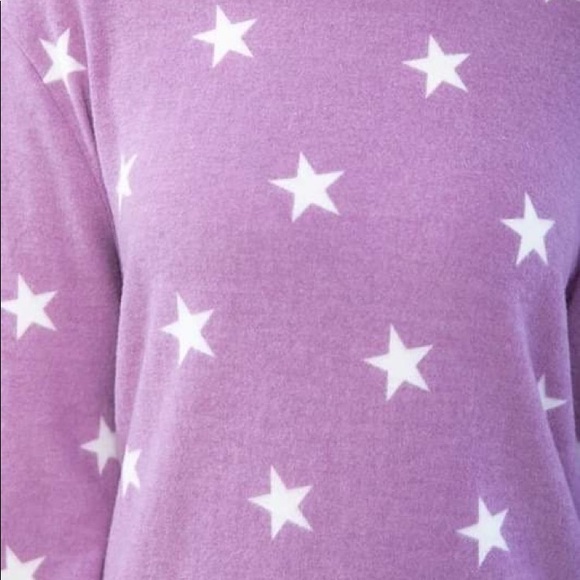 Star print cozy sweater purple - Picture 6 of 12